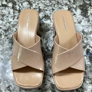 Jeffrey Campbell Bebblegum platform nude sz 7